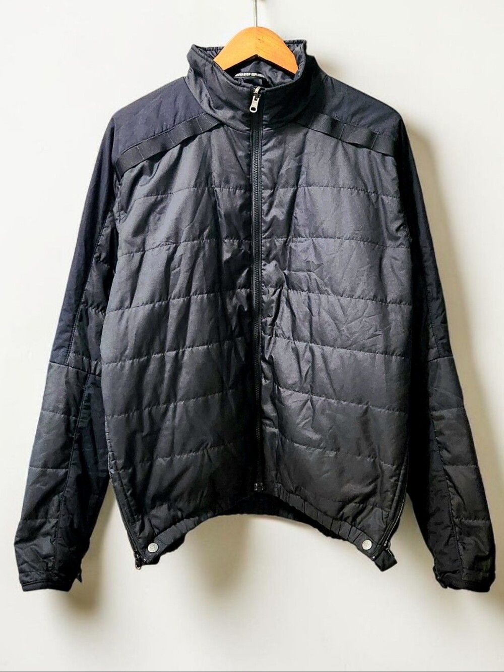 The North Face Quilted Molle PAL Zip Jacket Mens M Black Utility Zip Side Raglan